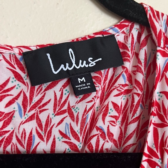Lulus - like new, red and white romper, Sz M - Picture 3 of 4